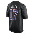 Parkc B.Bills #17 Josh Allen Player Black Carbon Fashion Replica Game Stitched Jerseys