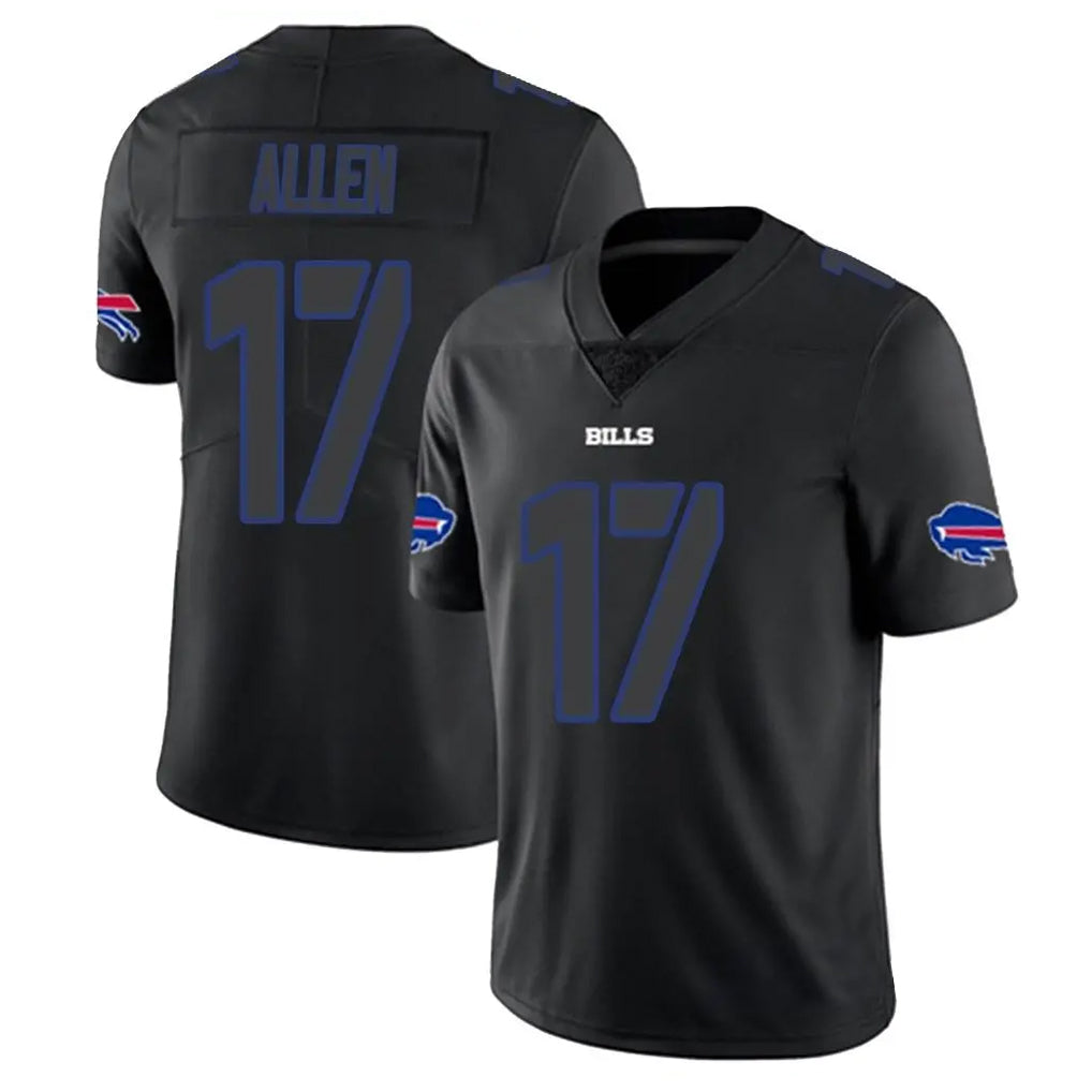 Parkc B.Bills #17 Josh Allen Player Black Impact Limited Home Game Stitched Jerseys