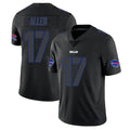 Parkc B.Bills #17 Josh Allen Player Black Impact Limited Home Game Stitched Jerseys