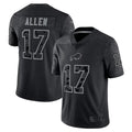 Parkc B.Bills #17 Josh Allen Player Black RFLCTV Limited Stitched Jerseys