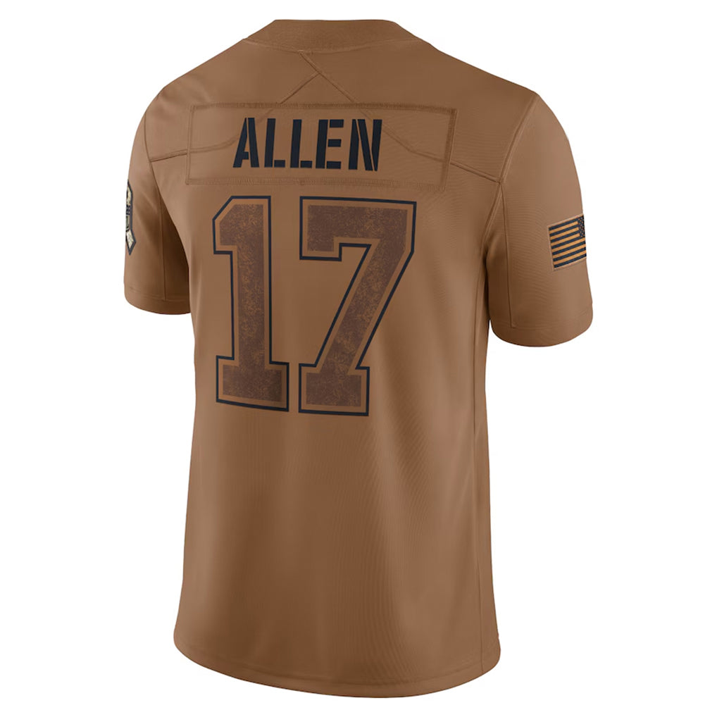 Parkc B.Bills #17 Josh Allen Player Brown Salute To Service Limited Stitched Jerseys