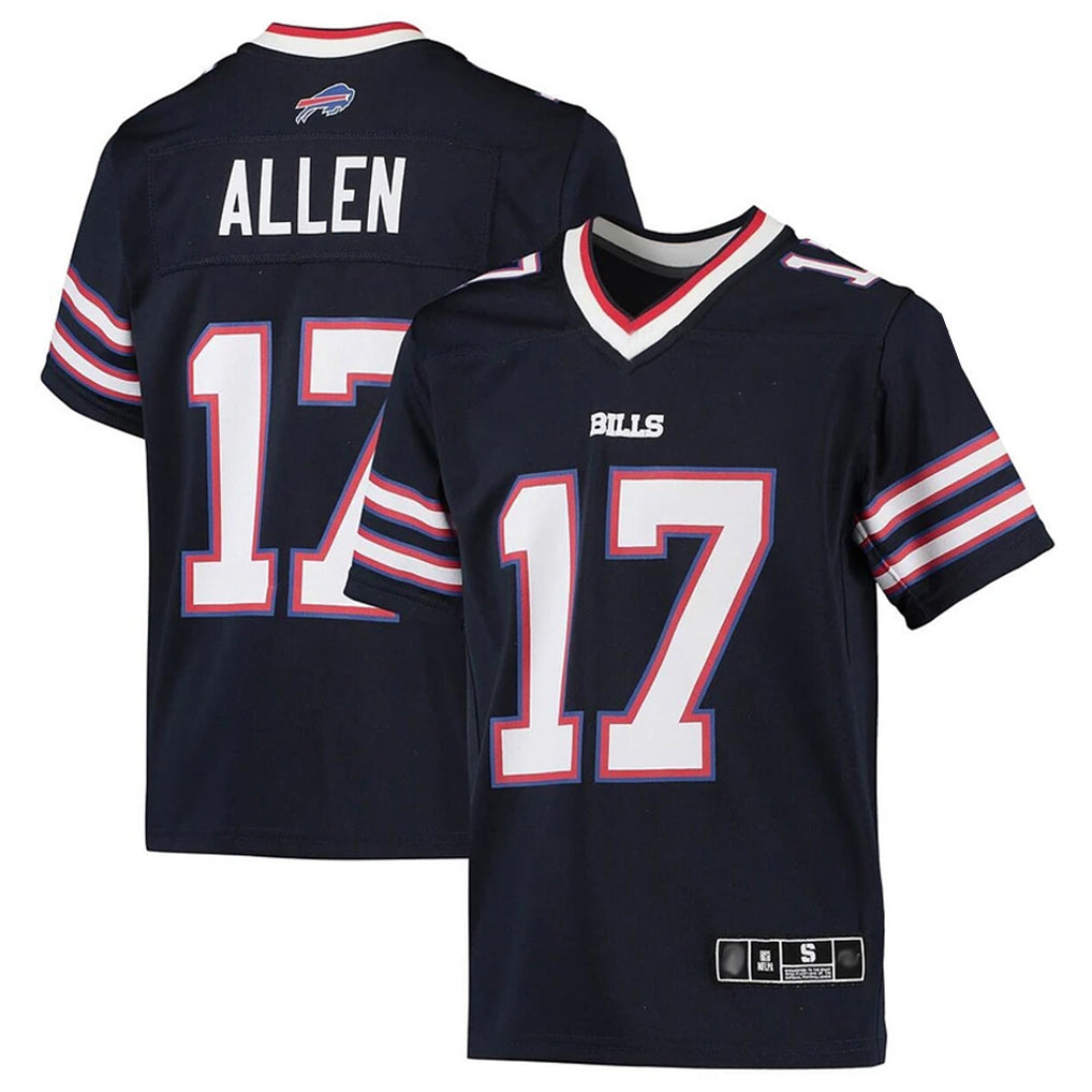 Parkc B.Bills #17 Josh Allen Player Navy Inverted  Home Game Stitched Jerseys