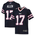 Parkc B.Bills #17 Josh Allen Player Navy Inverted  Home Game Stitched Jerseys