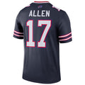 Parkc B.Bills #17 Josh Allen Player Navy Inverted  Legend Game Stitched Jerseys
