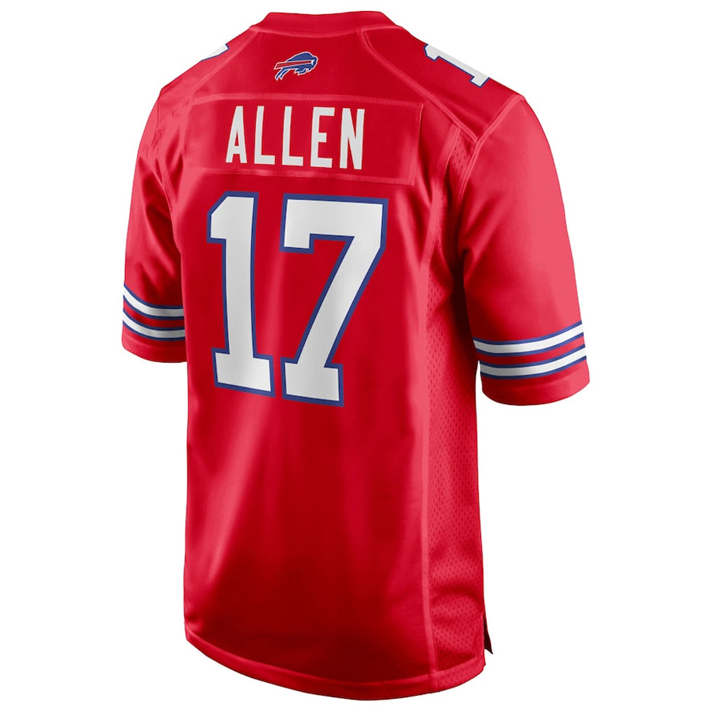 Parkc B.Bills #17 Josh Allen Player Red Home Game Stitched Jerseys
