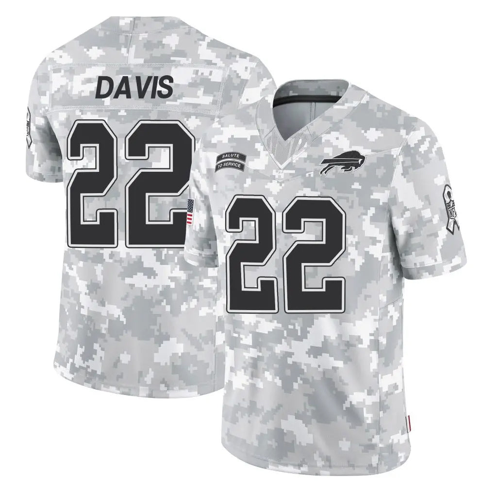 Parkc B.Bills #22 Ray Davis Player Arctic Camo Salute to Service Limited Stitched Jerseys