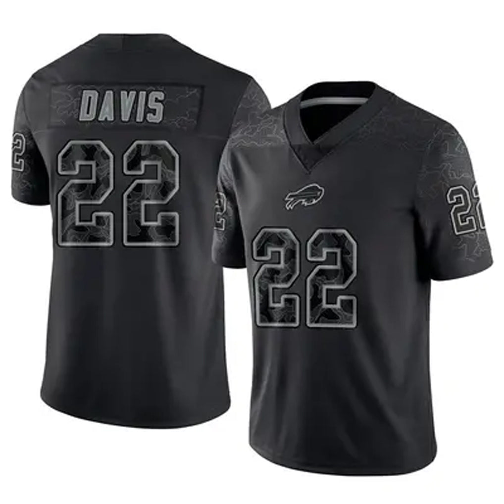 Parkc B.Bills #22 Ray Davis Player Black RFLCTV Limited Stitched Jerseys
