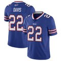 Parkc B.Bills #22 Ray Davis Player Royal Vapor Limited Stitched Jerseys