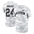 Parkc B.Bills #24 Cole Bishop Player Arctic Camo Salute to Service T-Shirt Hoodies Stitched Jerseys