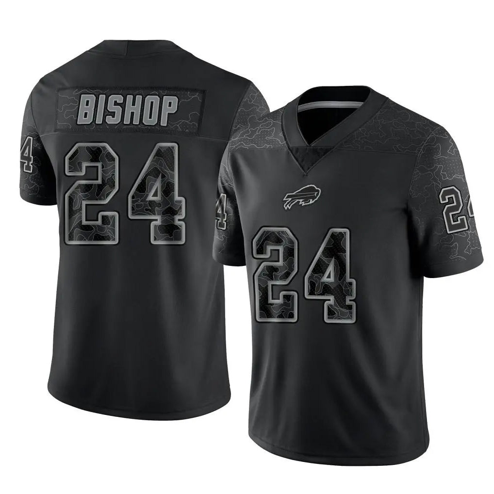 Parkc B.Bills #24 Cole Bishop Player Black RFLCTV Limited Stitched Jerseys