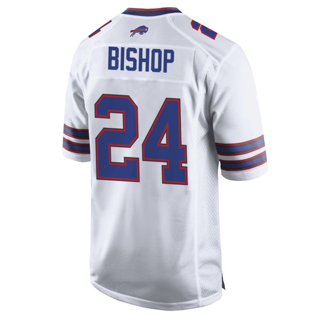 Parkc B.Bills #24 Cole Bishop Player White Home Game Stitched Jerseys