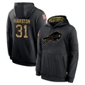 Parkc B.Bills #31 Maxwell Hairston Player Black Salute to Service Hoodies Hame Stitched Jerseys