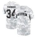 Parkc B.Bills #34 Thurman Thomas Player Arctic Camo Salute to Service T-Shirt Hoodies Stitched Jerseys