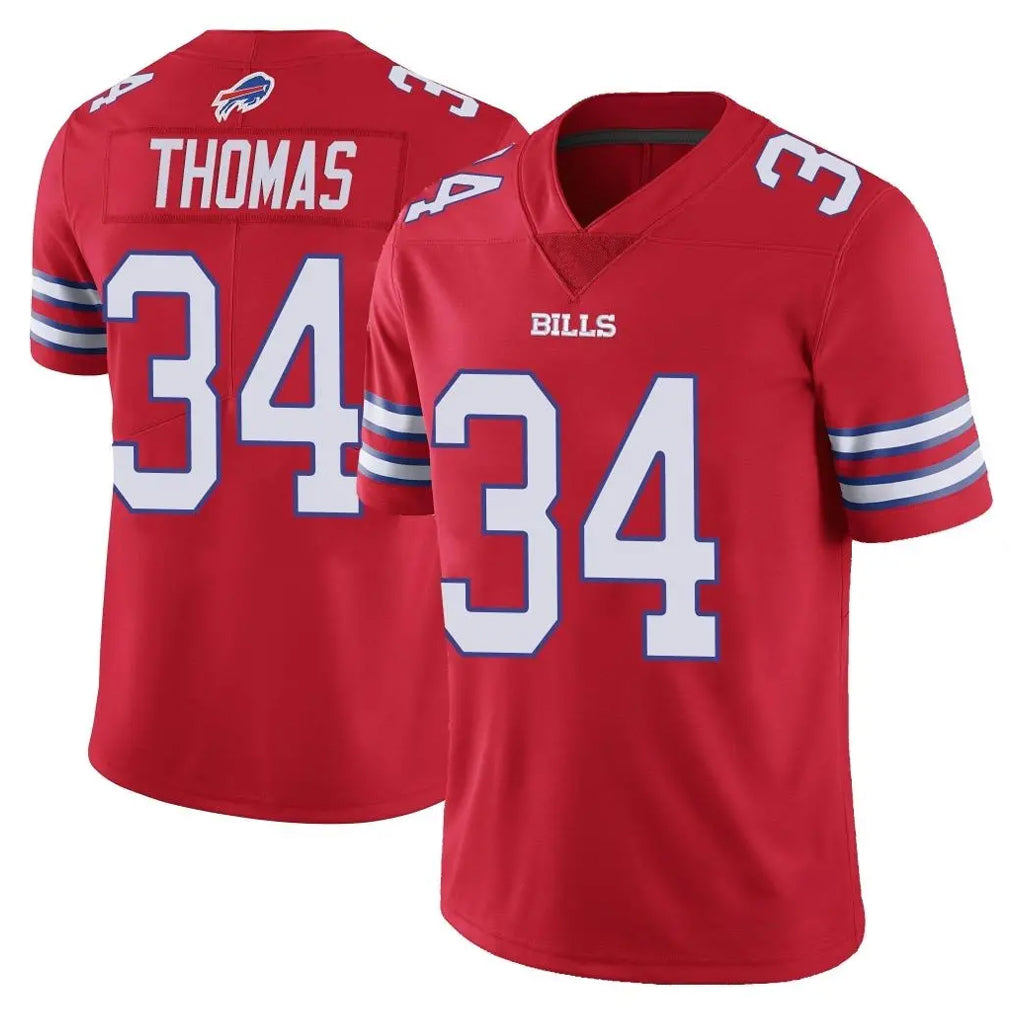 Parkc B.Bills #34 Thurman Thomas Player Red Vapor Untouchable Limited Home Game Stitched Jerseys