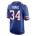 Parkc B.Bills #34 Thurman Thomas Player Royal Home Game Stitched Jerseys