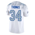 Parkc B.Bills #34 Thurman Thomas Player White Rivalries Collection Vapor Limited Stitched Jerseys