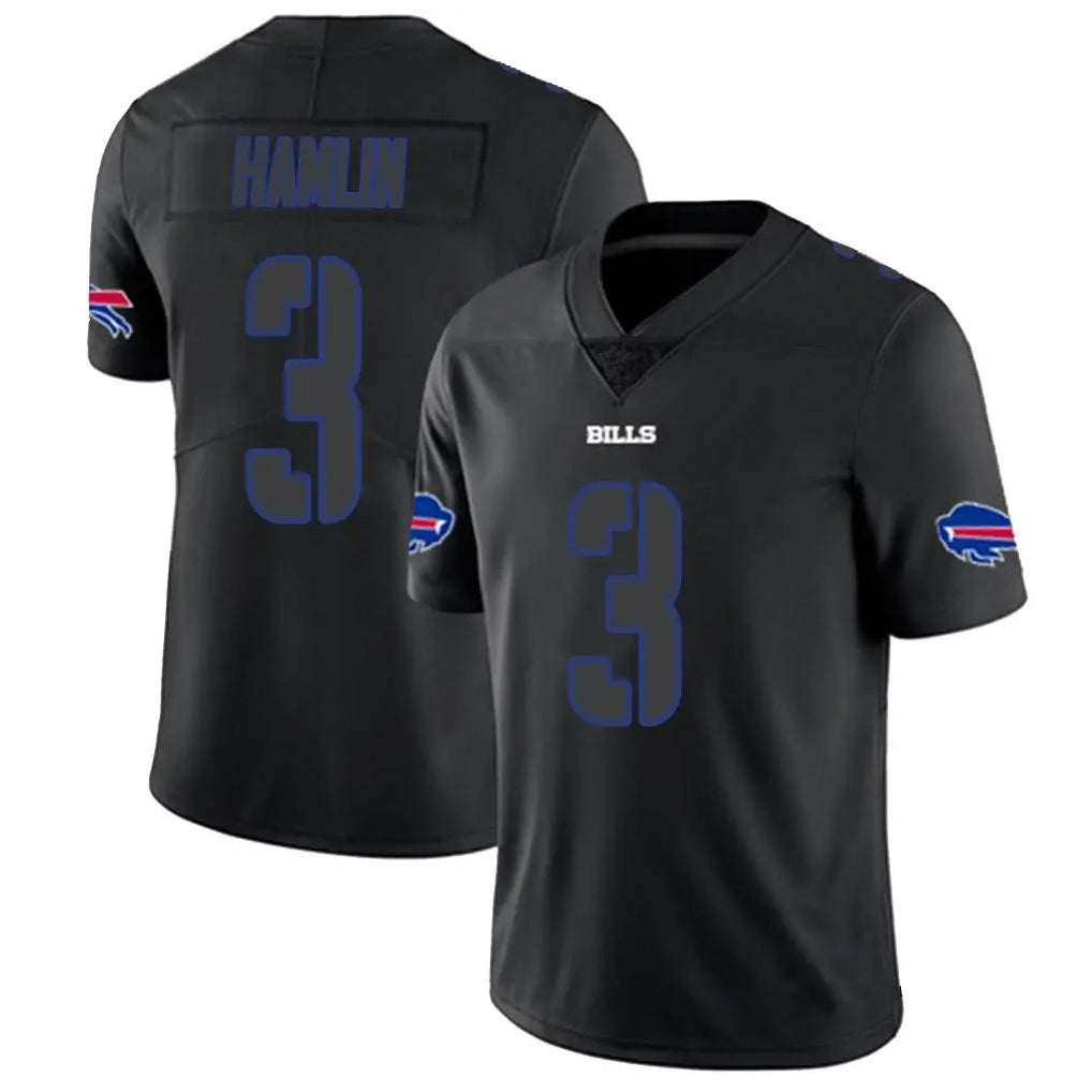 Parkc B.Bills #3 Damar Hamlin Player Black Impact Limited Stitched Jerseys