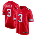 Parkc B.Bills #3 Damar Hamlin Player Red Home Game Stitched Jerseys