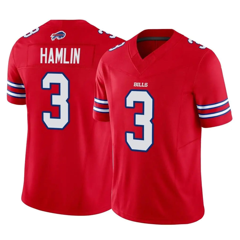 Parkc B.Bills #3 Damar Hamlin Player Red Vapor F.U.S.E. Jersey Limited Home Game Stitched Jerseys