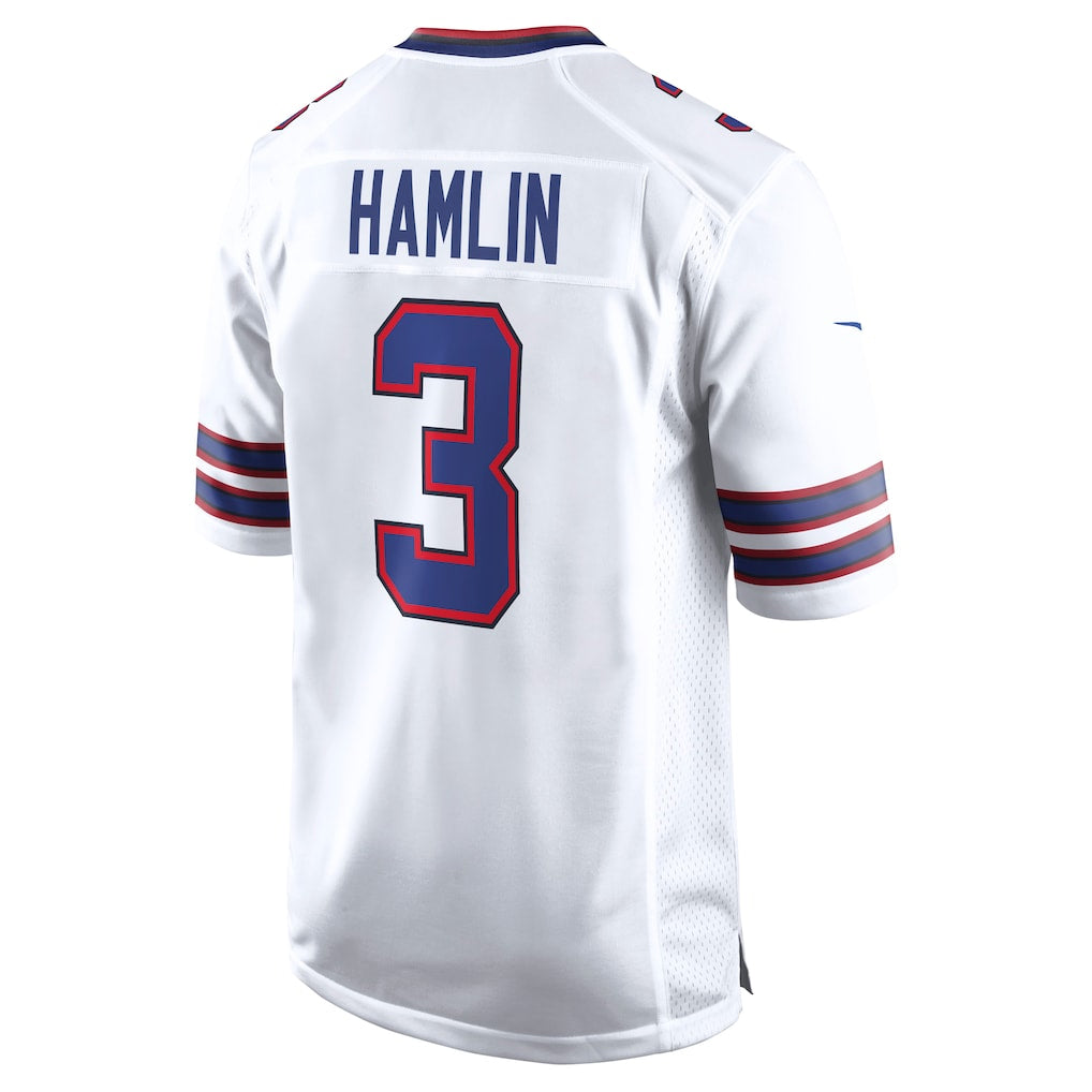 Parkc B.Bills #3 Damar Hamlin Player White Home Game Stitched Jerseys