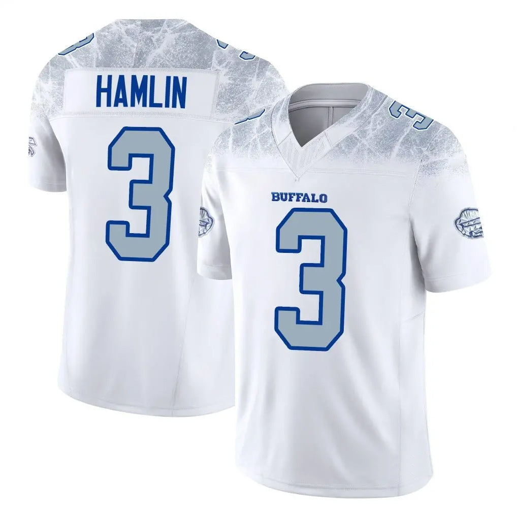 Parkc B.Bills #3 Damar Hamlin Player White Rivalries Collection Limited Home Game Stitched Jerseys