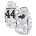 Parkc B.Bills #44 Joe Andreessen Player Arctic Camo Salute to Service Hoodies Limited Stitched Jerseys