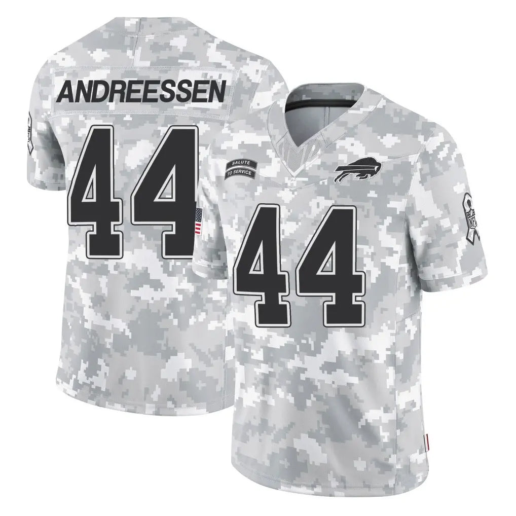Parkc B.Bills #44 Joe Andreessen Player Arctic Camo Salute to Service Limited Stitched Jerseys