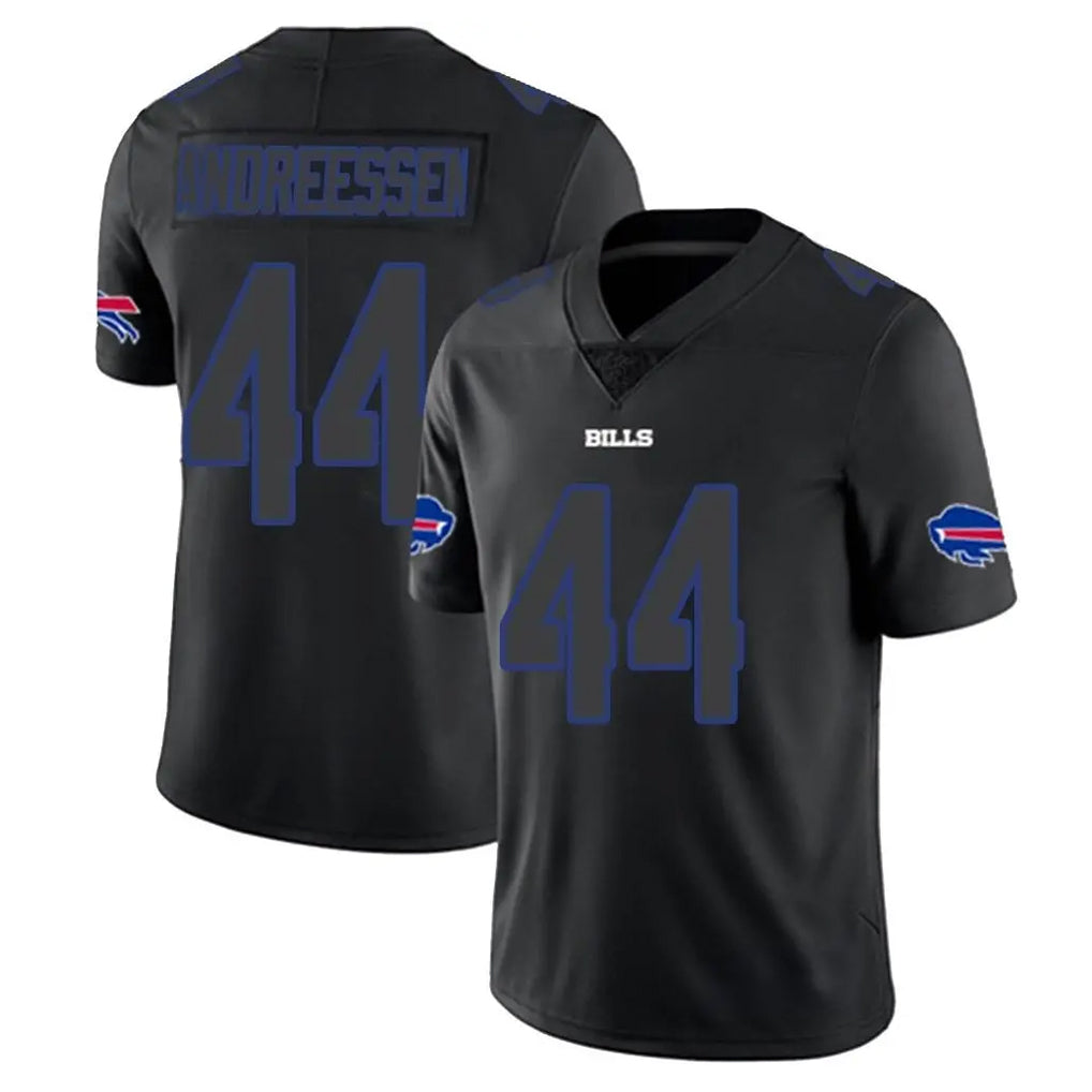 Parkc B.Bills #44 Joe Andreessen Player Black Impact Limited Home Game Stitched Jerseys