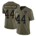 Parkc B.Bills #44 Joe Andreessen Player Olive Salute to Service Vapor F.U.S.E. Limited Stitched Jerseys