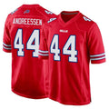 Parkc B.Bills #44 Joe Andreessen Player Red Home Game Stitched Jerseys