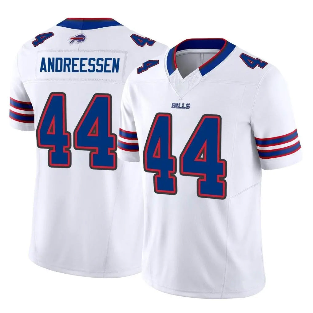 Parkc B.Bills #44 Joe Andreessen Player White Vapor F.U.S.E. Limited Home Game Stitched Jerseys