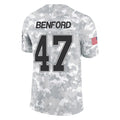 Parkc B.Bills #47 Christian Benford Player Arctic Camo Salute to Service Limited Stitched Jerseys