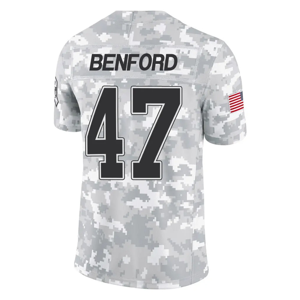 Parkc B.Bills #47 Christian Benford Player Arctic Camo Salute to Service Limited Stitched Jerseys
