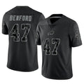 Parkc B.Bills #47 Christian Benford Player Black RFLCTV Limited Stitched Jerseys