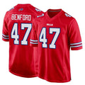 Parkc B.Bills #47 Christian Benford Player Red Home Game Stitched Jerseys