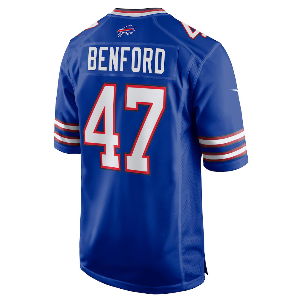Parkc B.Bills #47 Christian Benford Player Royal Home Game Stitched Jerseys