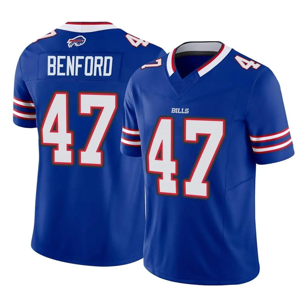 Parkc B.Bills #47 Christian Benford Player Royal Vapor F.U.S.E. Limited Home Game Stitched Jerseys