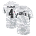 Parkc B.Bills #4 James Cook III Player Arctic Camo Salute to Service T-Shirt Hoodies Stitched Jerseys