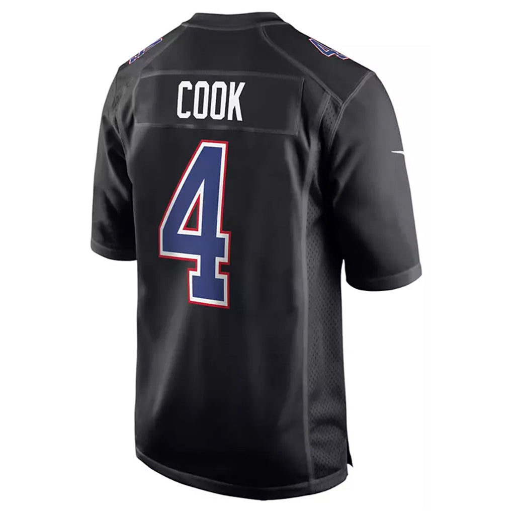Parkc B.Bills #4 James Cook III Player Black Carbon Fashion Stitched Jerseys