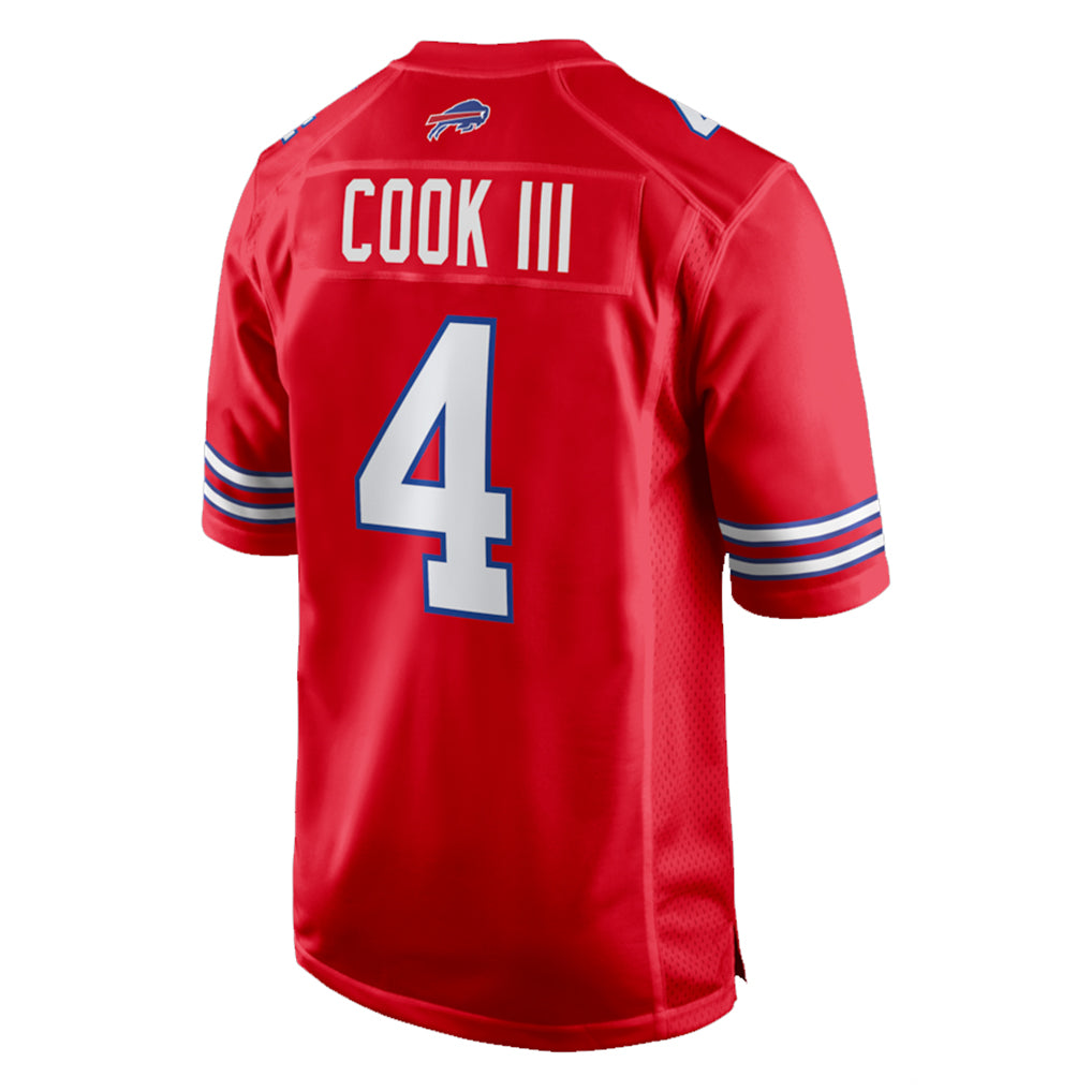 Parkc B.Bills #4 James Cook III Player Red Home Game Stitched Jerseys