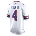 Parkc B.Bills #4 James Cook III Player White Home Game Stitched Jerseys
