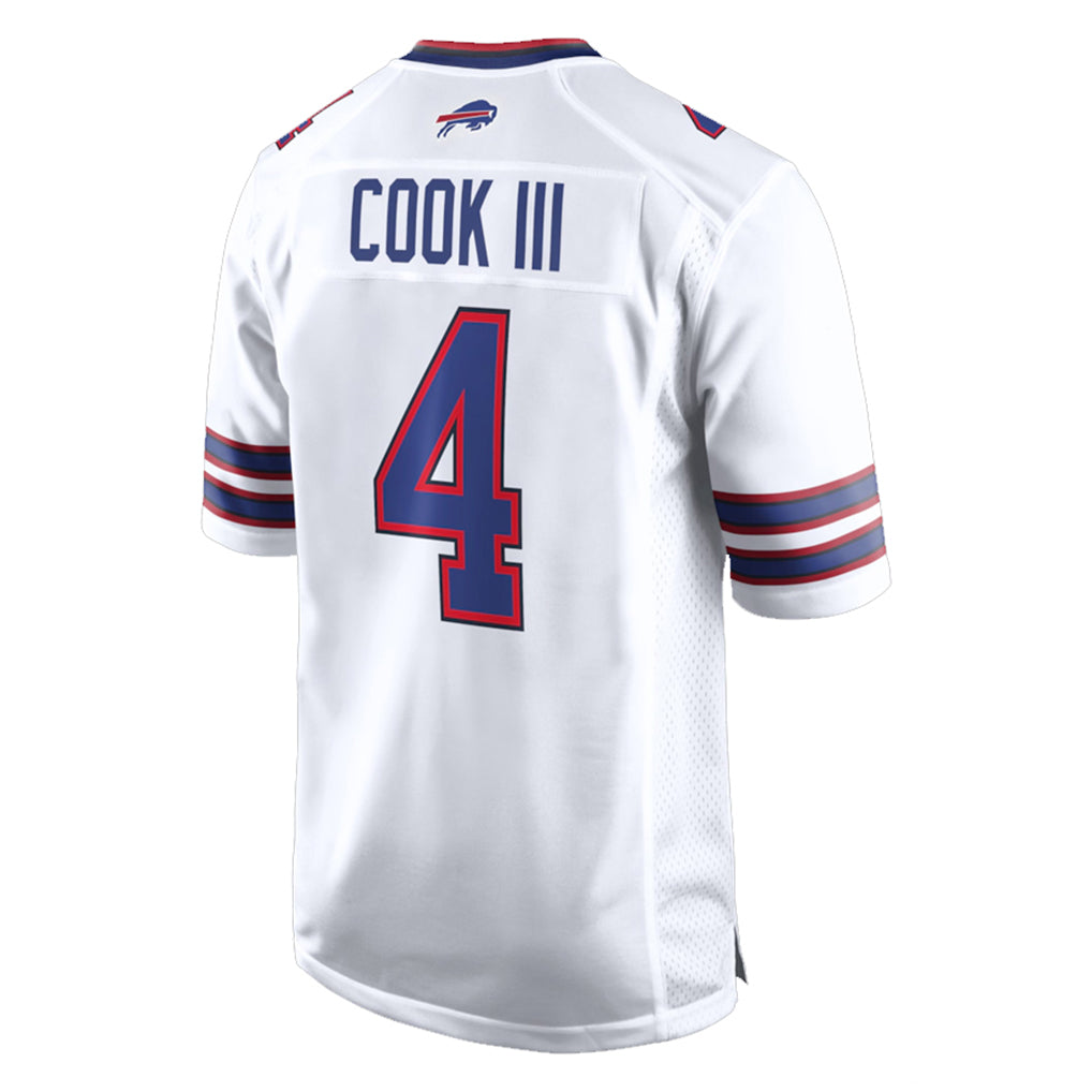 Parkc B.Bills #4 James Cook III Player White Home Game Stitched Jerseys