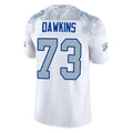 Parkc B.Bills #73 Dion Dawkins Benford Player White Rivalries Collection Limited Home Game Stitched Jerseys