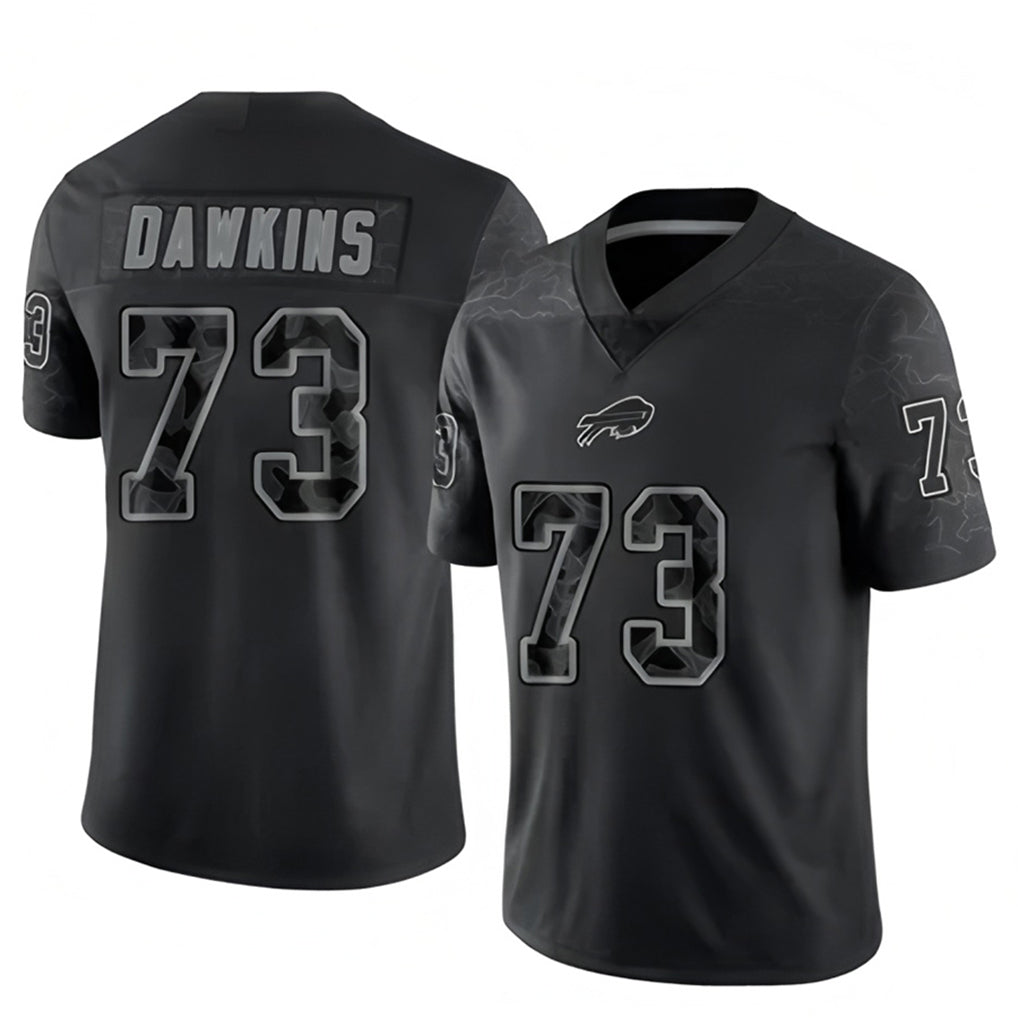 Parkc B.Bills #73 Dion Dawkins Player Black RFLCTV Limited Stitched Jerseys