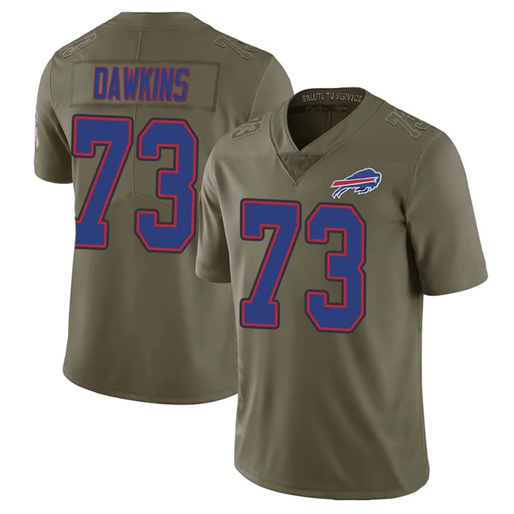 Parkc B.Bills #73 Dion Dawkins Player Olive Salute To Service Limited Stitched Jerseys