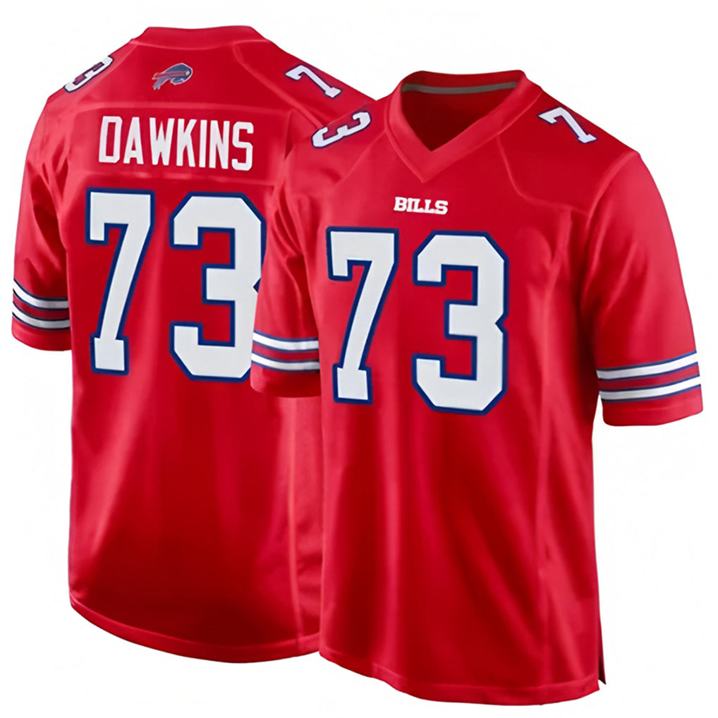 Parkc B.Bills #73 Dion Dawkins Player Red Home Game Stitched Jerseys