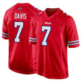 Parkc B.Bills #7 Ray Davis Player Red Home Game Stitched Jerseys