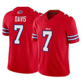 Parkc B.Bills #7 Ray Davis Player Red Vapor F.U.S.E. Limited Stitched Jerseys