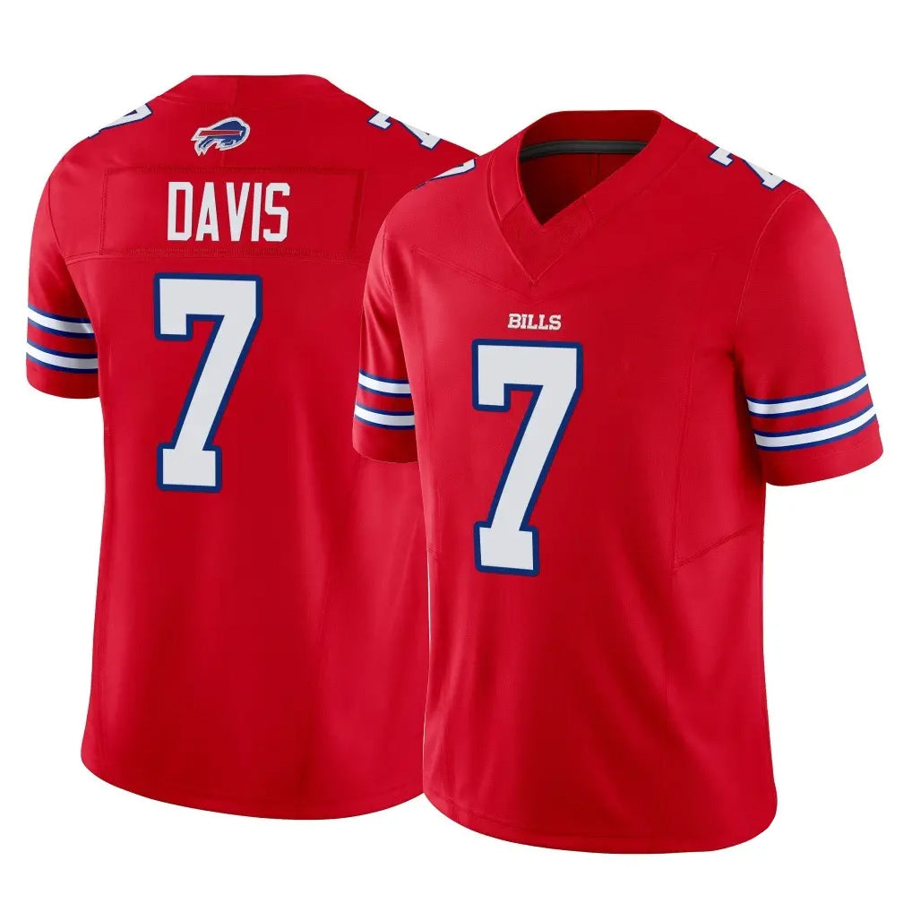 Parkc B.Bills #7 Ray Davis Player Red Vapor F.U.S.E. Limited Stitched Jerseys