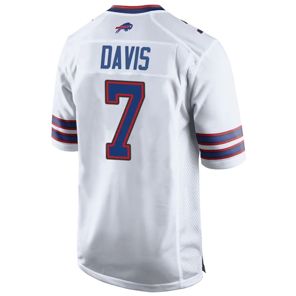 Parkc B.Bills #7 Ray Davis Player White Home Game Stitched Jerseys
